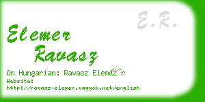 elemer ravasz business card